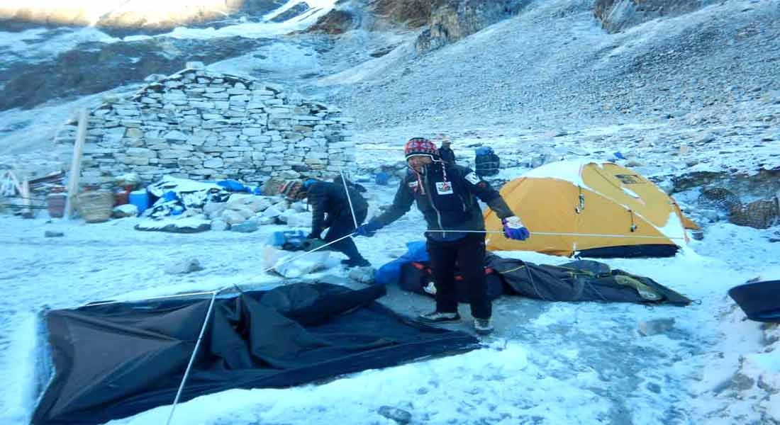 From Khare Mera and Island Peak climbing