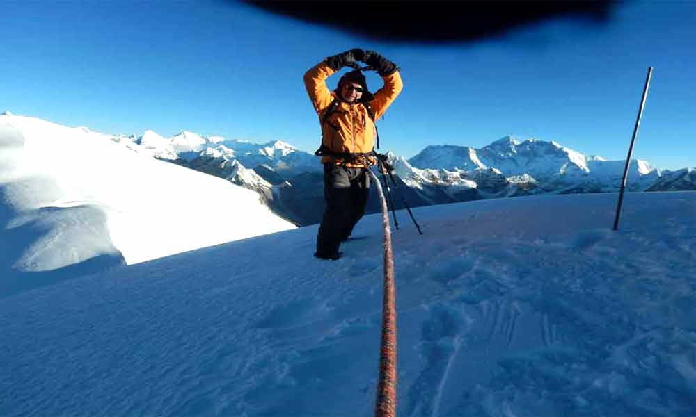 From Khare Mera and Island Peak climbing