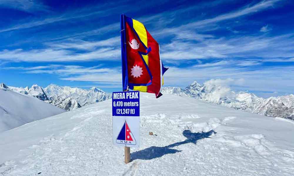 From Khare Mera and Island Peak climbing