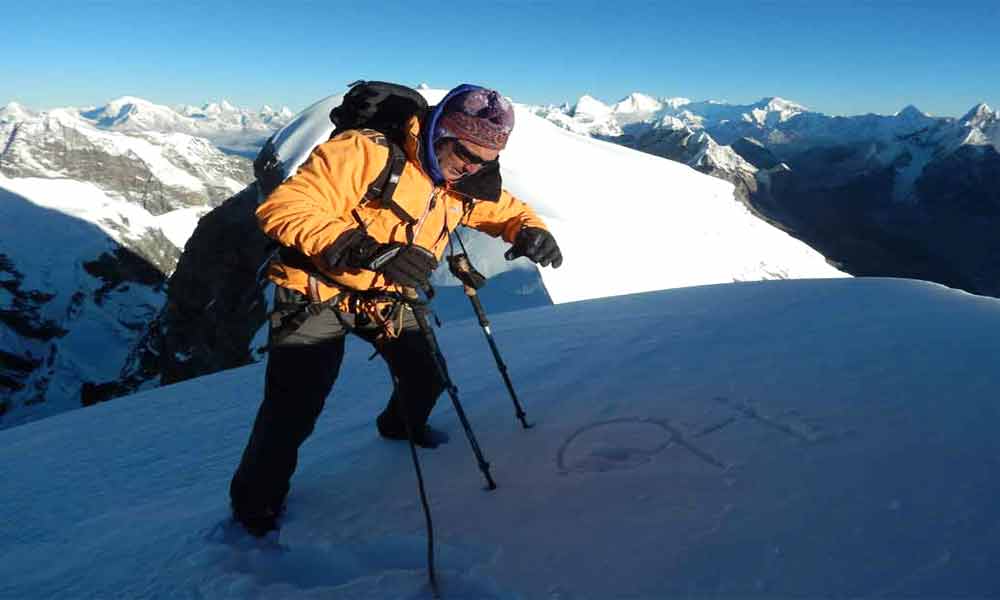 From Khare Mera and Island Peak climbing