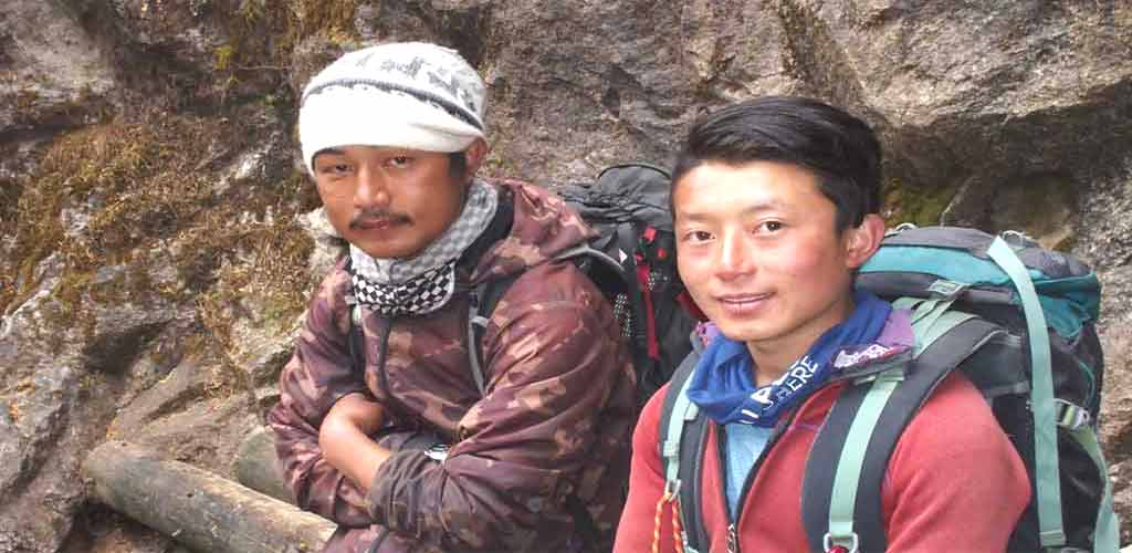Sherpa guide porter hire from Lukla